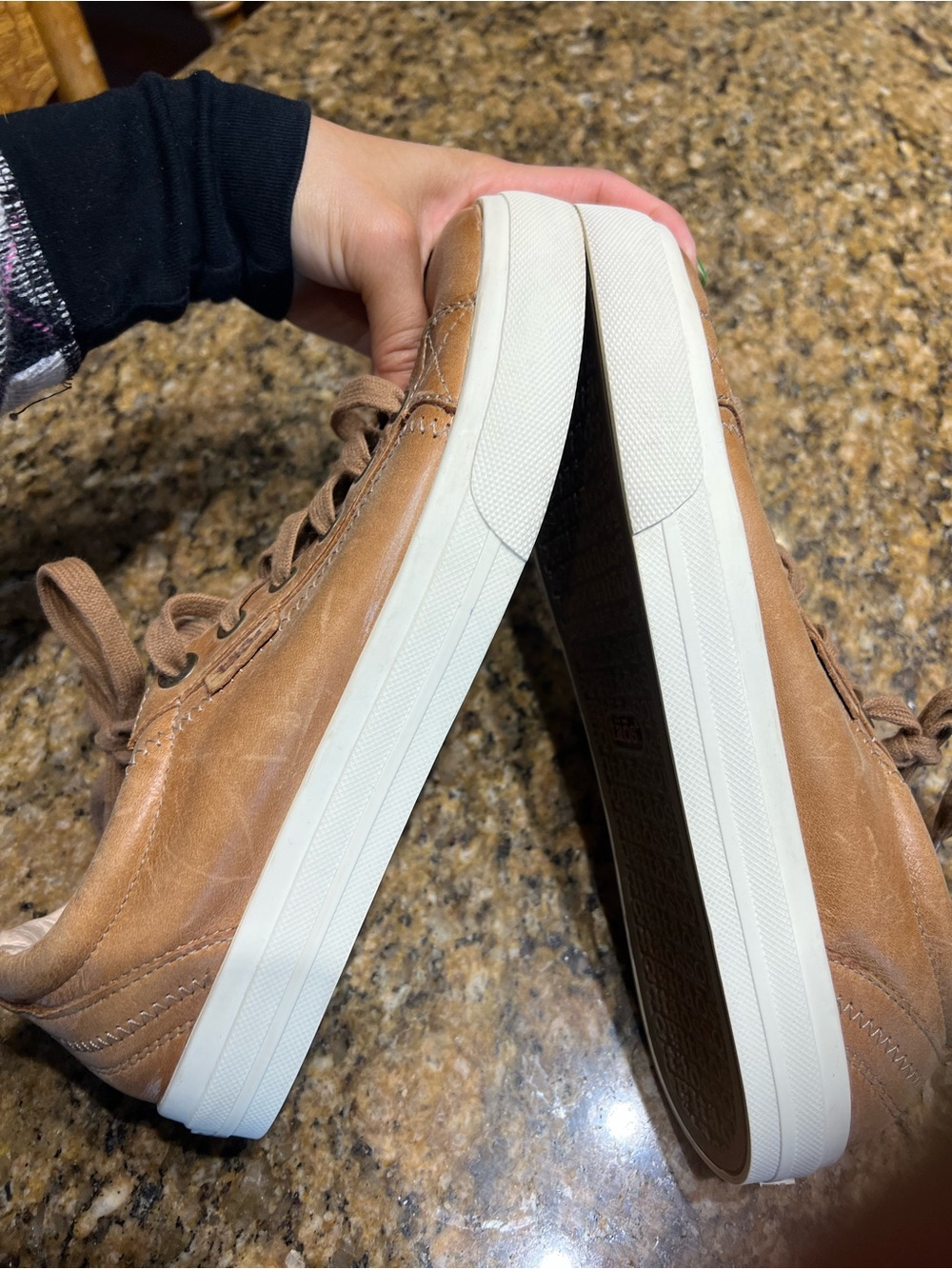 Taos women’s Brown Leather Lace-Up Sneakers - Picture 10 of 13